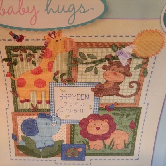 NEW Dimensions Cross Stitch Savannah Birth Record 70-73543 Sealed - Picture 2 of 2